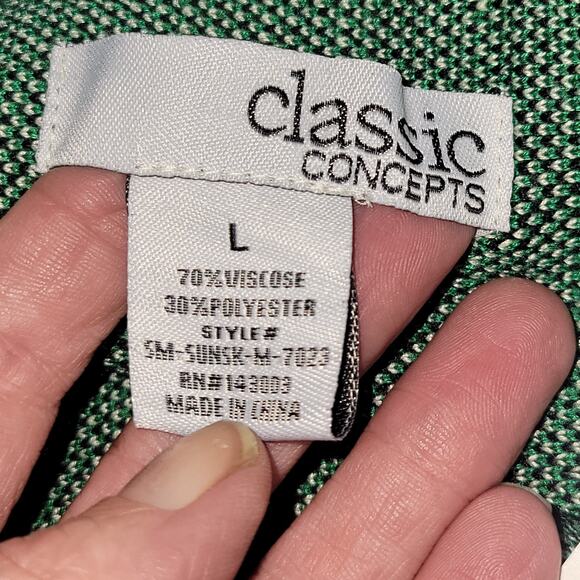 Classic Concepts Los Angeles Green Plaid A-Line Skirt Women’s Size L Preppy - Picture 7 of 7